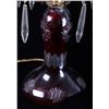 Image 3 : Etched Glass Ruby Red Lamp