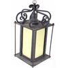 Image 1 : Custom Wrought Iron And Slag Glass Lamp