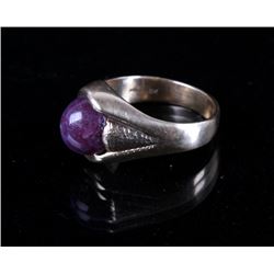 10k Gold & Star Ruby Mens Ring