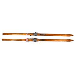 Antique Jota Sports Swedish Wood Skis C.1960's