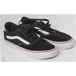 #14-VANS KIDS BLACK AND WHITE SHOES