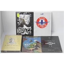 LOT OF 5 VARIOUS SKATE BOARDING/SNOW BOARDING DVDs