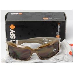 #114-SPY CLEO BROWN & TAN SUNGLASSES