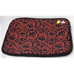#117-SPIT FIRE BLACK AND RED LAPTOP CASE
