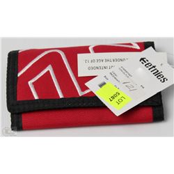 #121-ETNIES RED BLACK AND WHITE WALLET