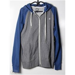 #281-ELEMENT MENS GREY AND BLUE HOODIE