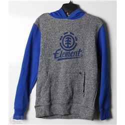 #288-ELEMENT MENS GREY AND BLUE HOODIE
