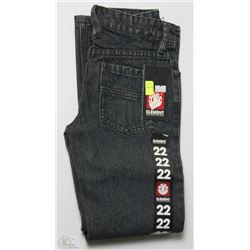 #304-ELEMENT MENS STRAIGHT CUT BLACK JEANS