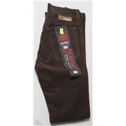 #306-ELEMENT MENS CORDS STRAIGHT FIT BROWN JEANS
