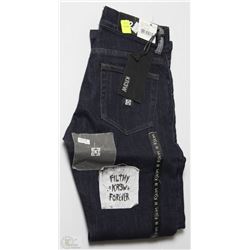 #318-KR3W MENS SLIM FIT DARK BLUE JEANS