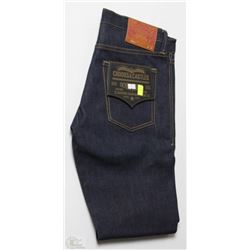 #321-CROOKS MENS RELAXED DARK BLUE JEANS