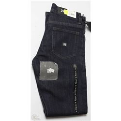 #323-KR3W MENS SLIM CUT DARK BLUE JEANS
