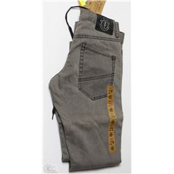 #334-ELEMENT MENS SKINNY SLOUCH GREY JEANS
