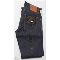 #339-CROOKS MENS RACHET FIT DARK BLUE JEANS