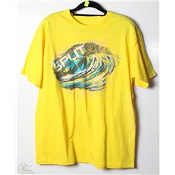 #380-SPLIT MENS YELLOW T-SHIRT