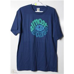 #392-ALMOST MENS NAVY T-SHIRT