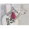 Image 2 : #1-STERLING SILVER ENHANCED RUBY & CUBIC CRYSTALS