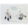 Image 1 : #8-14K WHITE GOLD SAPPHIRE EARRINGS