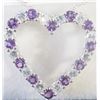 Image 1 : #19-STERLING AMETHYST HEART SHAPED PENDANT