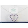 Image 2 : #19-STERLING AMETHYST HEART SHAPED PENDANT