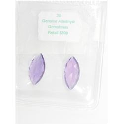 #20-GENUINE AMETHYST GEMSTONES