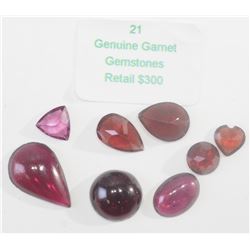 #21-ASSORTED GENUINE GARNET GEMSTONES
