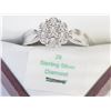 Image 2 : #29-STERLING SILVER 7 DIAMOND RING