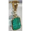 Image 2 : #31-14KT YELLOW GOLD EMERALD & DIAMOND