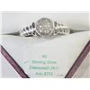 Image 1 : #40-STERLING SILVER DIAMOND RING