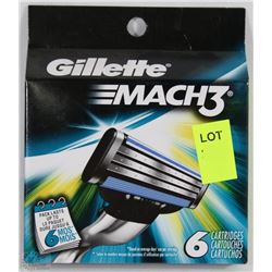 NEW 6PK GILLETTE MACH 3 REFILLS