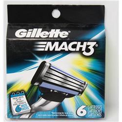 NEW 6PK GILLETTE MACH 3 REFILLS