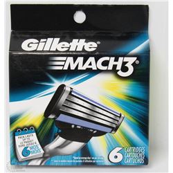 NEW 6PK GILLETTE MACH 3 REFILLS
