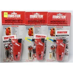 3 PACK OF NEW MASTER APPLIANCE MICROTORCHES