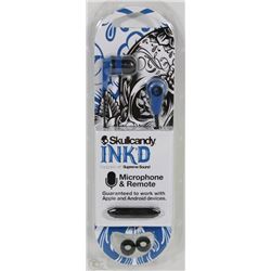 NEW SKULLCANDY INKD MICROPHONE & REMOTE HEADPHONES