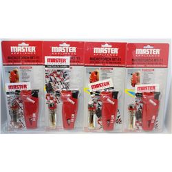 4 PACK OF NEW MASTER APPLIANCE MICROTORCHES