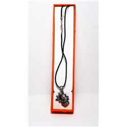 PEWTER PIRATE SKULL PENDANT ON CORD