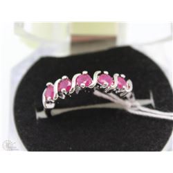 #39-RED RUBY.925 STERLING SILVER RING