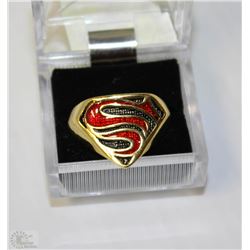 SUPERMAN LOGO GOLD TONE RING