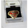 Image 1 : SUPERMAN LOGO GOLD TONE RING