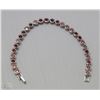 Image 1 : 10KT WHITE GOLD FILLED/PLATED TENNIS BRACELET