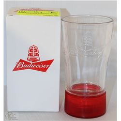 NEW BUDWEISER RED LIGHT GLASS