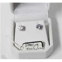 STERLING .925 SILVER CUBIC STONES EARRINGS