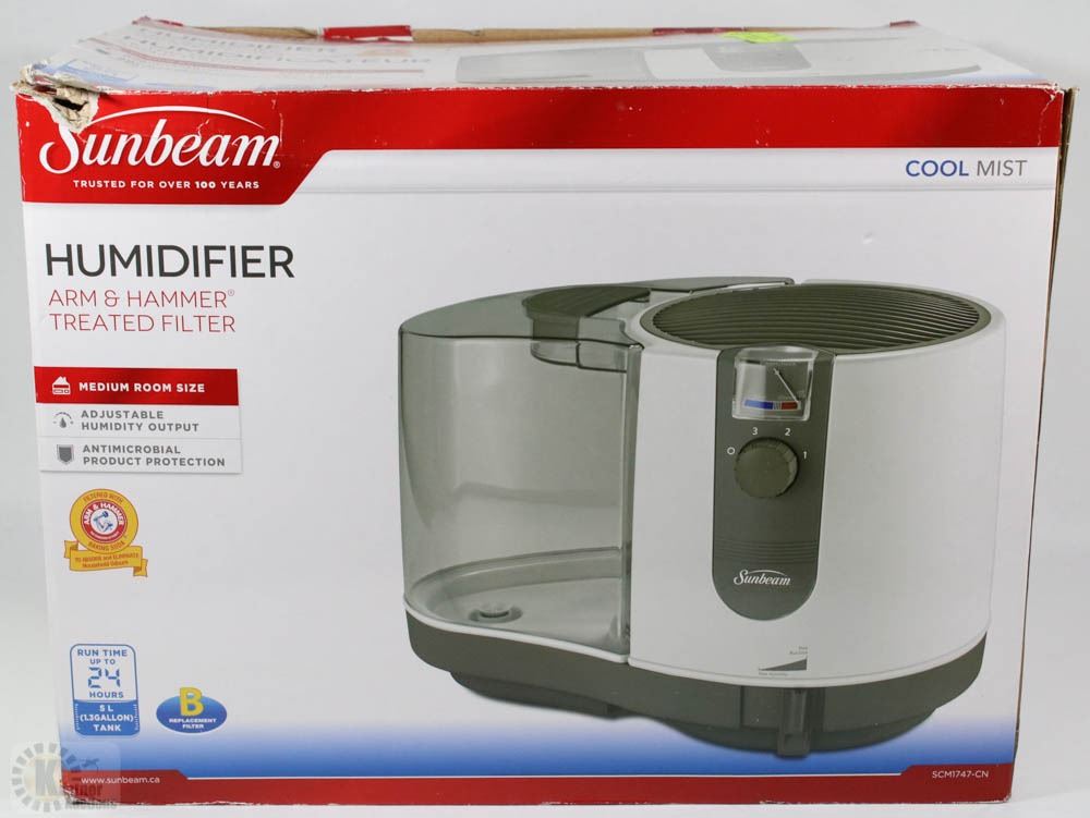 SUNBEAM HUMIDIFIER W/ ARM & HAMMER TREATED FILTER