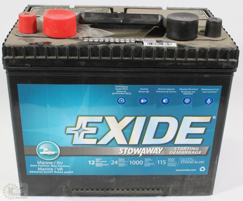 EXIDE MARINE/RV BATTERY 1000 MARINE CRANKING AMPS