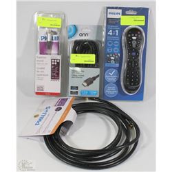 FLAT OF NEW UNIVERSAL TV REMOTE,HDMI CABLE AND