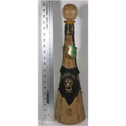 VINTAGE ARGENTINA LEATHER DECANTER 19'H