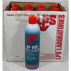 CASE OF 12 LPS U-10 BRAKE CLEANER SPRAY CANS