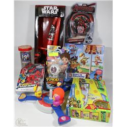XL FLAT OF CHILDRENS TOYS,STAR WARS,NINJA TURTLES,