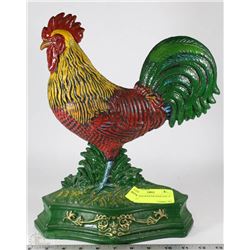 CAST IRON ROOSTER DOOR STOP 14" TALL