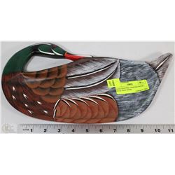 HAND CRAFTED / PAINTED WOOD DUCK TRAY (NEW)